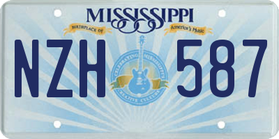 MS license plate NZH587