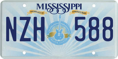 MS license plate NZH588