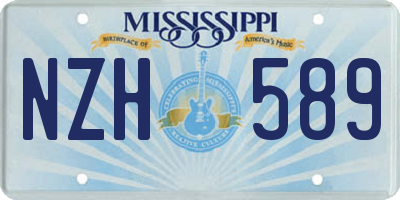 MS license plate NZH589