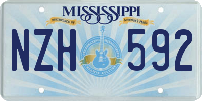 MS license plate NZH592
