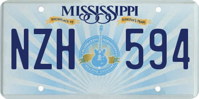 MS license plate NZH594