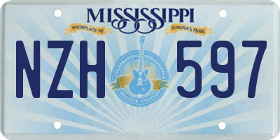 MS license plate NZH597