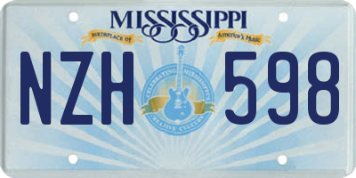 MS license plate NZH598
