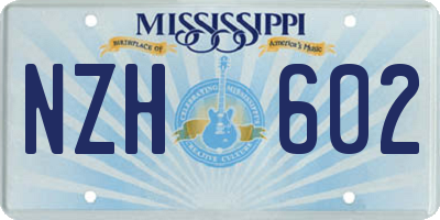 MS license plate NZH602
