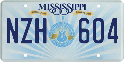 MS license plate NZH604