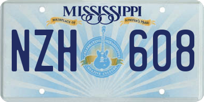 MS license plate NZH608