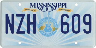 MS license plate NZH609