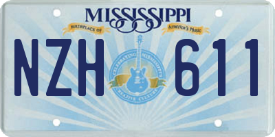 MS license plate NZH611
