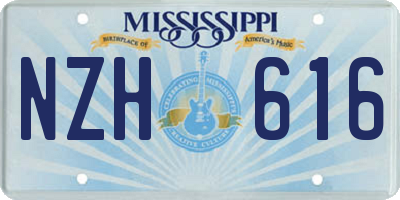 MS license plate NZH616