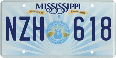 MS license plate NZH618