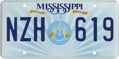 MS license plate NZH619