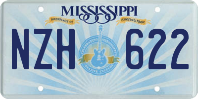 MS license plate NZH622