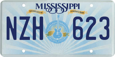 MS license plate NZH623