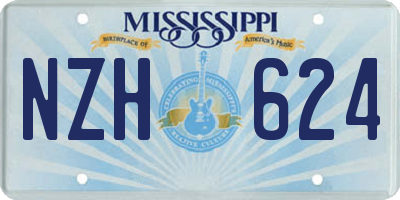 MS license plate NZH624