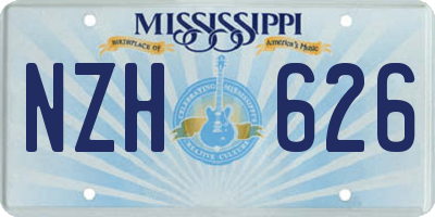 MS license plate NZH626
