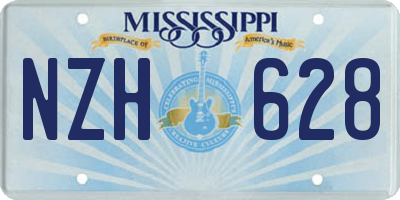MS license plate NZH628