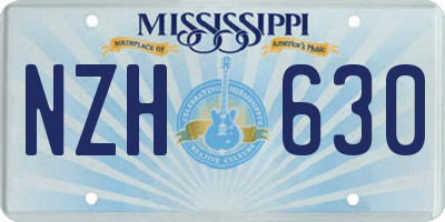 MS license plate NZH630