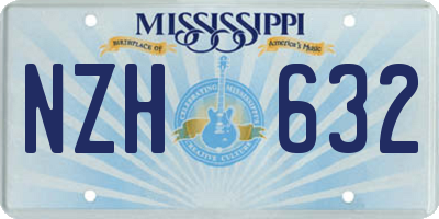 MS license plate NZH632