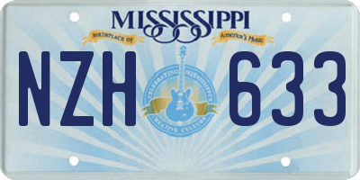 MS license plate NZH633