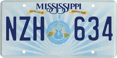MS license plate NZH634