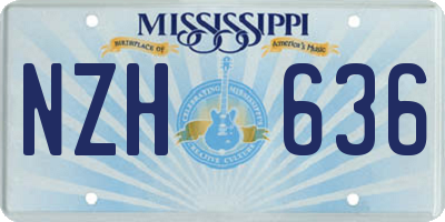 MS license plate NZH636