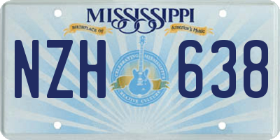 MS license plate NZH638