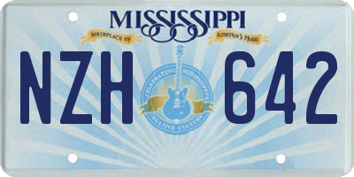 MS license plate NZH642