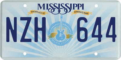 MS license plate NZH644