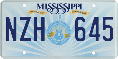 MS license plate NZH645