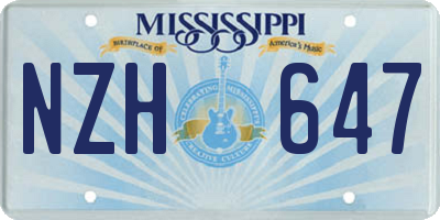 MS license plate NZH647