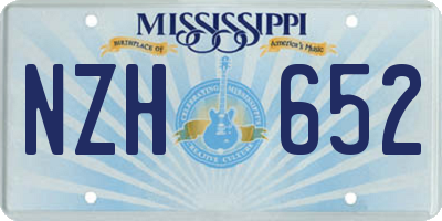 MS license plate NZH652