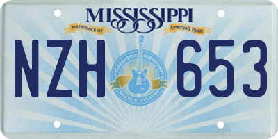 MS license plate NZH653