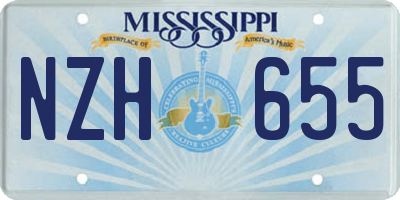 MS license plate NZH655