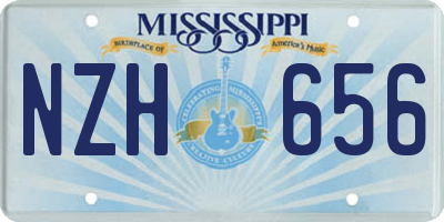 MS license plate NZH656