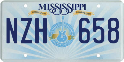 MS license plate NZH658