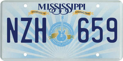 MS license plate NZH659