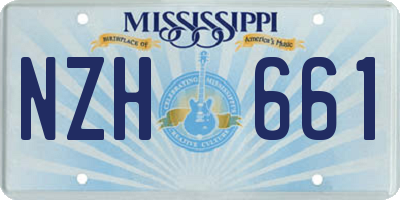 MS license plate NZH661