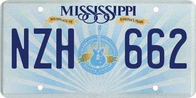 MS license plate NZH662