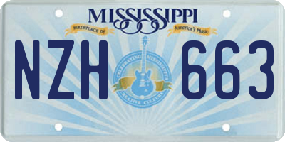 MS license plate NZH663
