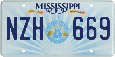 MS license plate NZH669