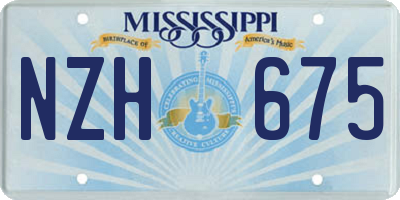 MS license plate NZH675