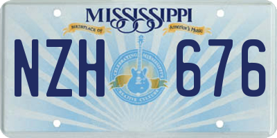 MS license plate NZH676
