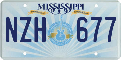 MS license plate NZH677
