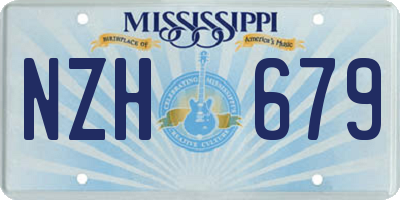 MS license plate NZH679