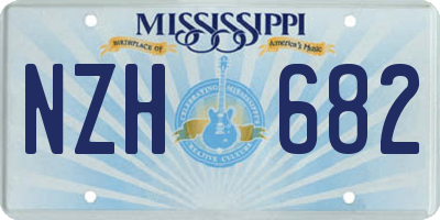 MS license plate NZH682
