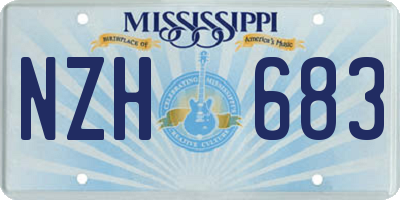 MS license plate NZH683