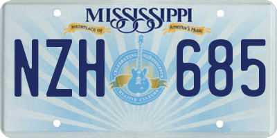 MS license plate NZH685