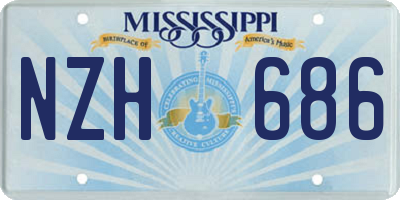 MS license plate NZH686