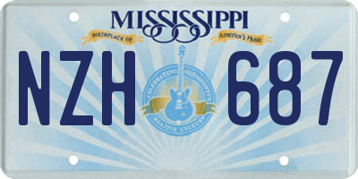 MS license plate NZH687