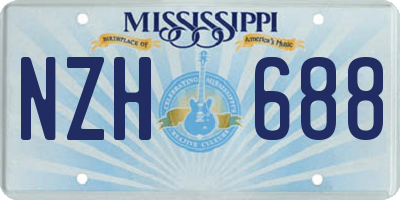 MS license plate NZH688